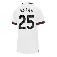 Camiseta Manchester City Manuel Akanji #25 Segunda Equipación Replica 2023-24 para mujer mangas cortas